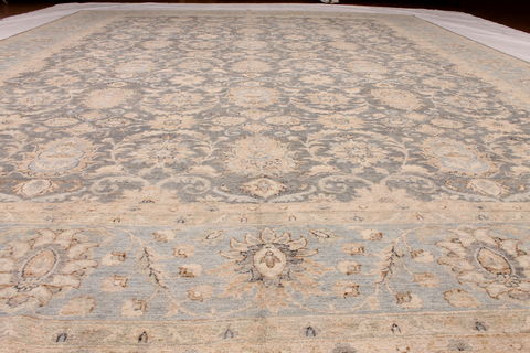 Ziegler Beige Hand Knotted 117 X 145 Area Rug 254-72523 Image 4