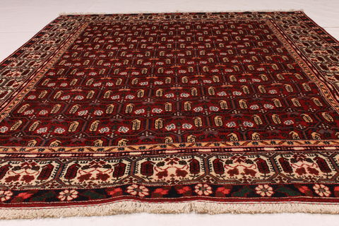 Hossein Abad Red Hand Knotted 54 X 71 Area Rug 254-74308 Image 4