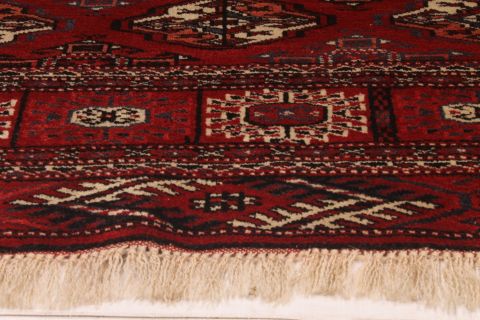 Turkman Red Hand Knotted 47 X 60 Area Rug 254-74313 Image 2