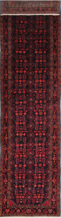Nahavand Blue Runner Hand Knotted 35 X 133 Area Rug 254-74354 Image 0