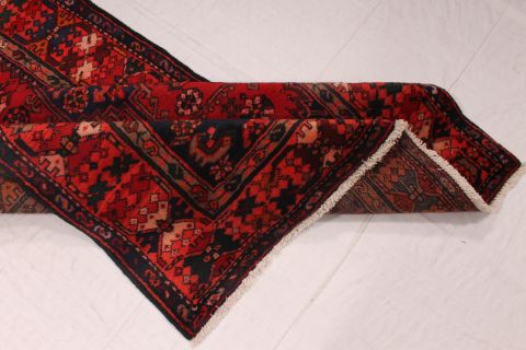 Hamedan Red Runner Hand Knotted 37 X 911 Area Rug 254-74364 Image 5