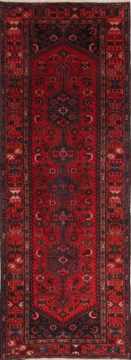 Hamedan Red Runner Hand Knotted 37 X 911 Area Rug 254-74364 Image 0