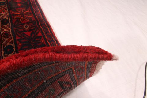 Hamedan Red Runner Hand Knotted 35 X 910 Area Rug 254-74365 Image 4