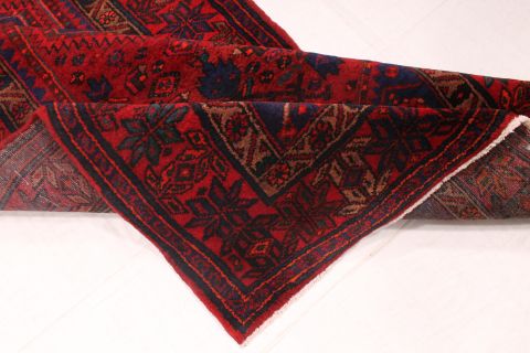 Hamedan Red Runner Hand Knotted 35 X 910 Area Rug 254-74365 Image 6