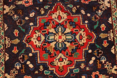 Heriz Blue Runner Hand Knotted 210 X 169 Area Rug 254-74368 Image 4