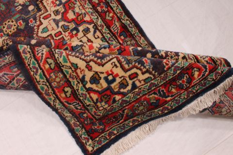 Heriz Blue Runner Hand Knotted 210 X 169 Area Rug 254-74368 Image 7