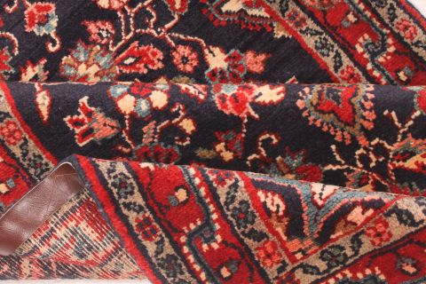 Malayer Black Runner Hand Knotted 32 X 102 Area Rug 254-74403 Image 4