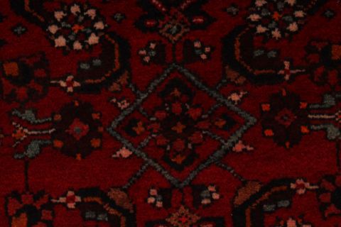 Hamedan Red Runner Hand Knotted 39 X 117 Area Rug 254-74406 Image 4