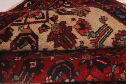 Hamedan Red Runner Hand Knotted 39 X 117 Area Rug 254-74406 Image 7