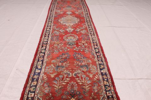 Malayer Purple Runner Hand Knotted 29 X 146  Area Rug 254-74408 Image 1