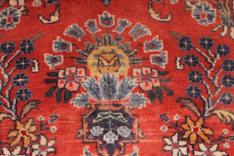 Malayer Purple Runner Hand Knotted 29 X 146  Area Rug 254-74408 Image 4