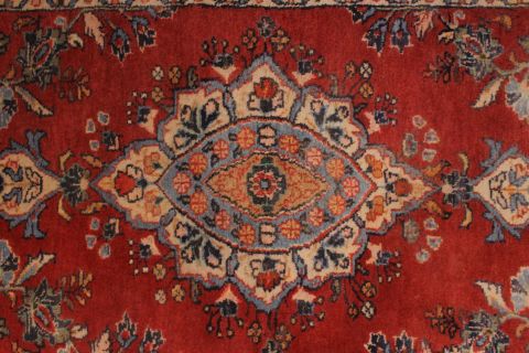 Malayer Purple Runner Hand Knotted 29 X 146  Area Rug 254-74408 Image 5