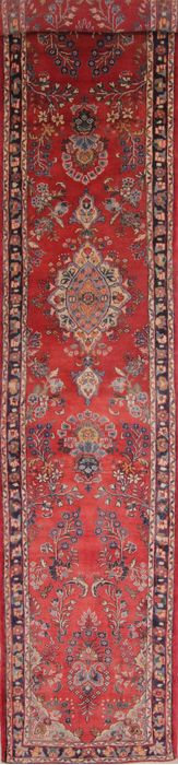 Malayer Purple Runner Hand Knotted 29 X 146  Area Rug 254-74408 Image 0