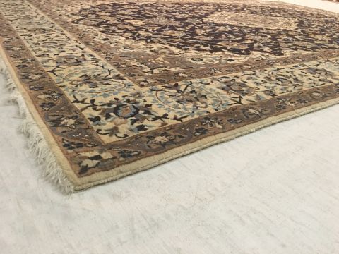 Nain Blue Hand Knotted 65 X 910 Area Rug 400-74425 Image 1