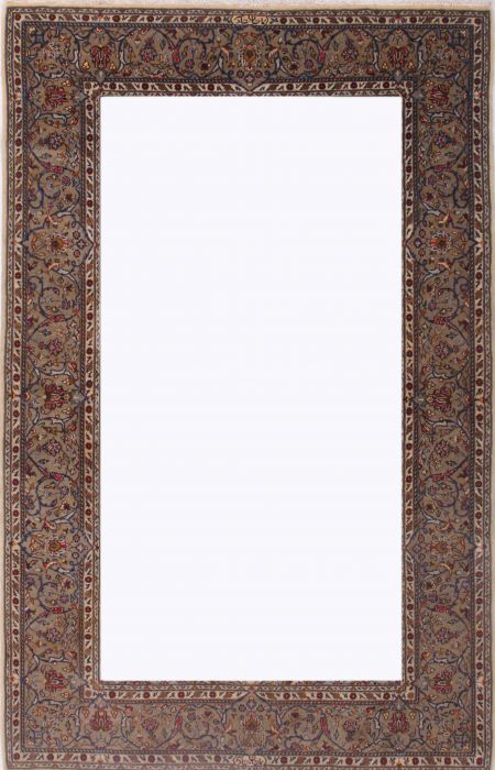 Kashan Beige Hand Knotted 47 X 73 Area Rug 400-74427 Image 6