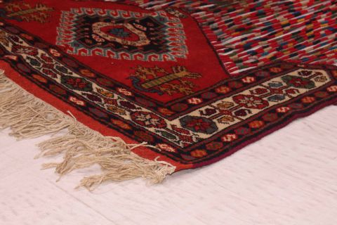 Kilim Red Hand Knotted 310 X 64 Area Rug 400-74429 Image 2