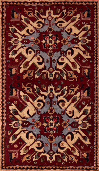 Karabakh Red Hand Knotted 311 X 63 Area Rug 400-74434 Image 2