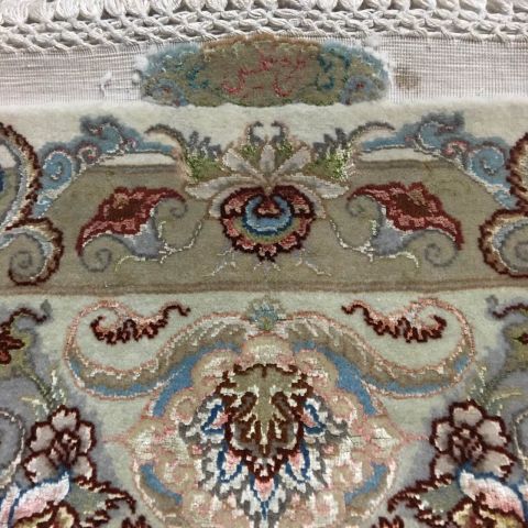 Tabriz White Hand Knotted 411 X 69 Area Rug 400-74439 Image 3