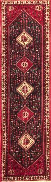 Abadeh Blue Runner Hand Knotted 2'7" X 10'0"  Area Rug 400-74440