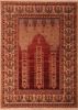 Hereke Red Hand Knotted 47 X 65 Area Rug 400-74445 Thumb 0