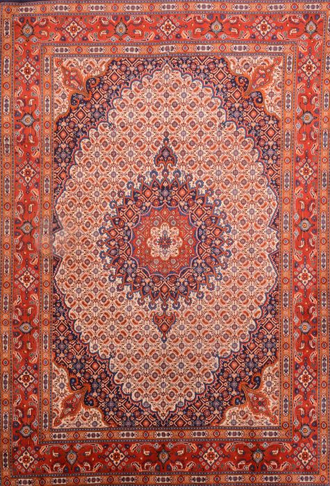 Mood Red Hand Knotted 71 X 100  Area Rug 100-74456 Image 0