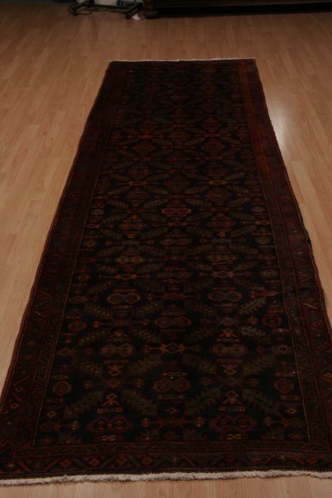 Shiraz Blue Runner Hand Knotted 38 X 129  Area Rug 100-74462 Image 5