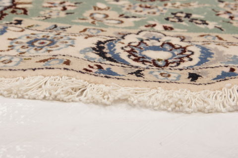 Nain Green Round Hand Knotted 43 X 43 Area Rug 155-74468 Image 6