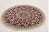 Nain Red Round Hand Knotted 47 X 47 Area Rug 155-74469 Thumb 2