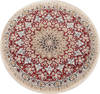 Nain Red Round Hand Knotted 47 X 47 Area Rug 155-74469 Thumb 0