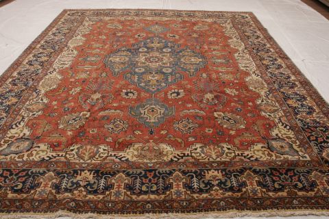 Tabriz Red Hand Knotted 911 X 129 Area Rug 155-74496 Image 1