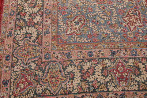 Kerman Multicolor Hand Knotted 109 X 141  Area Rug 155-74498 Image 3