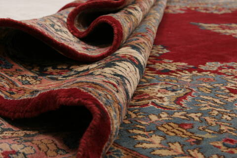Kerman Multicolor Hand Knotted 109 X 141  Area Rug 155-74498 Image 5