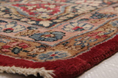 Kerman Multicolor Hand Knotted 109 X 141  Area Rug 155-74498 Image 6