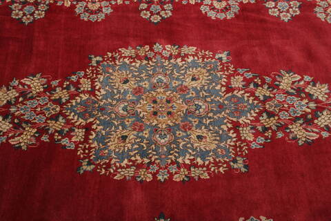 Kerman Multicolor Hand Knotted 109 X 141  Area Rug 155-74498 Image 7
