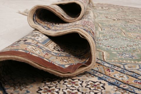 Nain Green Hand Knotted 99 X 132 Area Rug 155-74505 Image 6