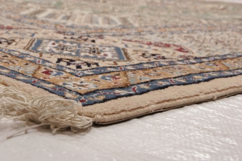 Nain Green Hand Knotted 99 X 132 Area Rug 155-74505 Image 7