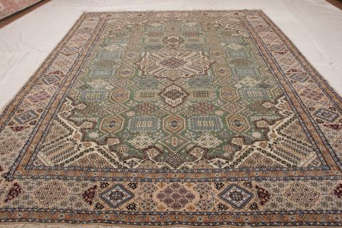 Nain Green Hand Knotted 99 X 132 Area Rug 155-74505 Image 8