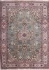 Nain Green Hand Knotted 99 X 132  Area Rug 155-74505 Thumb 0