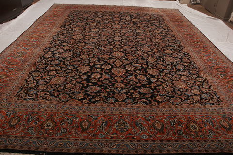 Kerman Multicolor Hand Knotted 1110 X 158 Area Rug 155-74515 Image 1