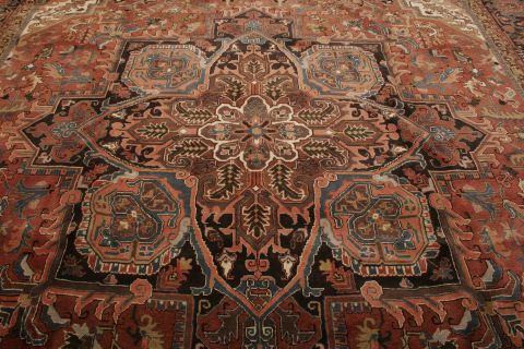 Heriz Red Hand Knotted 136 X 199  Area Rug 155-74543 Image 6