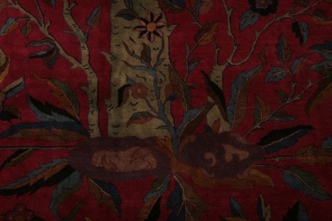 Agra Red Hand Knotted 151 X 201 Area Rug 155-74550 Image 14