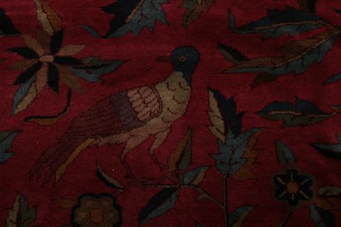 Agra Red Hand Knotted 151 X 201 Area Rug 155-74550 Image 16