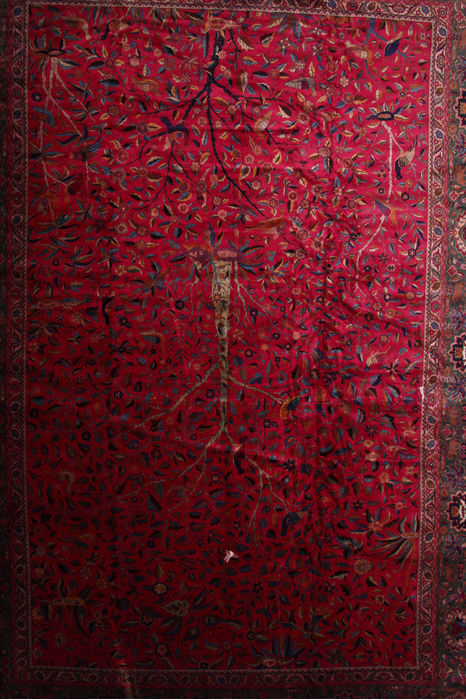 Agra Red Hand Knotted 151 X 201 Area Rug 155-74550 Image 0