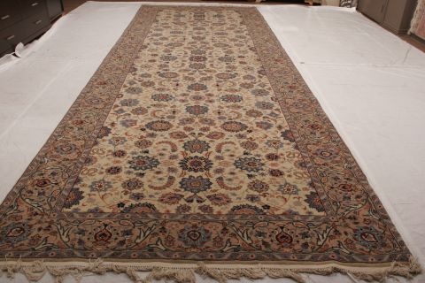 Kashan White Runner Hand Knotted 80 X 1911  Area Rug 155-74556 Image 1
