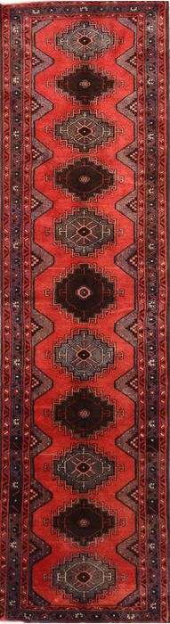 Karajeh Red Runner Hand Knotted 28 X 98  Area Rug 100-74569 Image 0