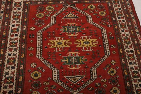Kazak Red Square Hand Knotted 54 X 55 Area Rug 155-74570 Image 4