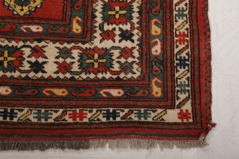 Kazak Red Square Hand Knotted 54 X 55 Area Rug 155-74570 Image 5