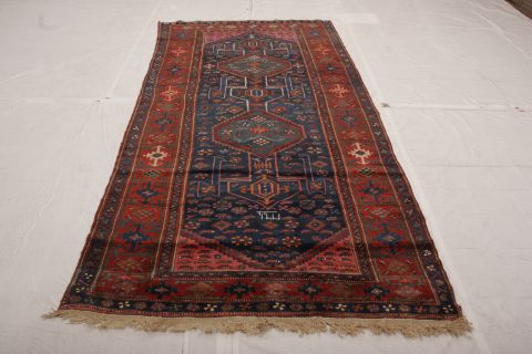 Malayer Blue Runner Hand Knotted 410 X 911 Area Rug 155-74572 Image 1