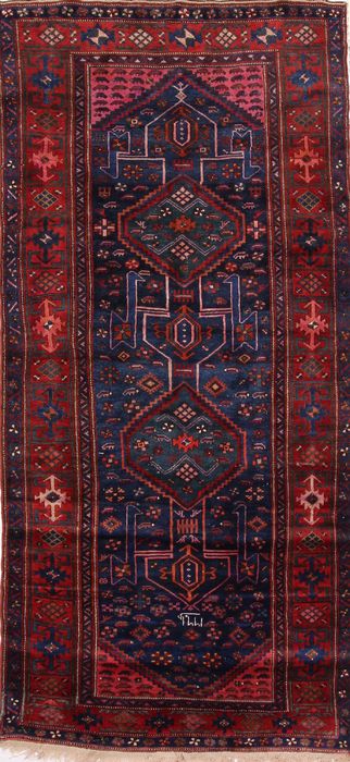 Malayer Blue Runner Hand Knotted 410 X 911 Area Rug 155-74572 Image 0