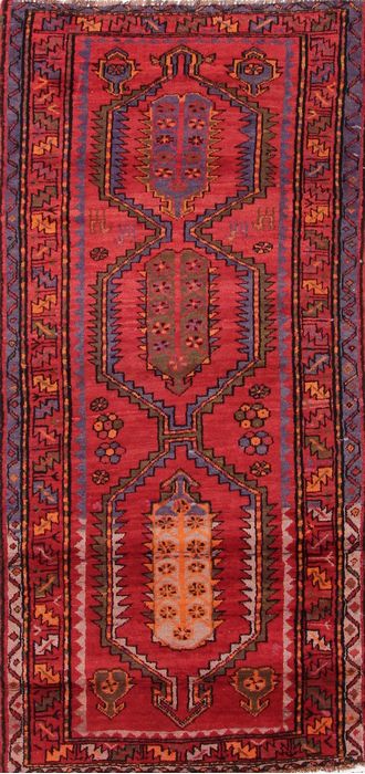 Shiraz Multicolor Runner Hand Knotted 36 X 710  Area Rug 155-74598 Image 0